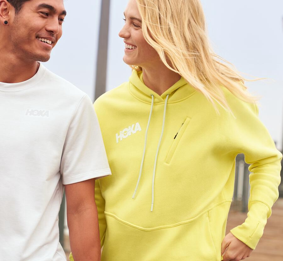 Sudadera Con Capucha Hoka One One Mujer - Performance - Amarillo - XSY912760